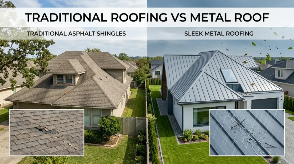 Traditional Roofing vs Metal Roofing